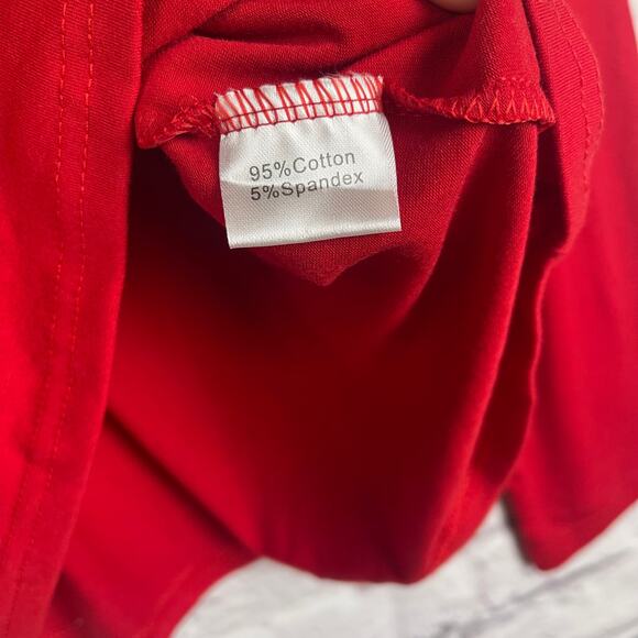 J5022 Aibrou red shirt with white cat face graphic print size XXL - Picture 3 of 6